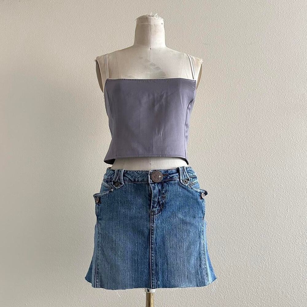 handmade lavender white corset top